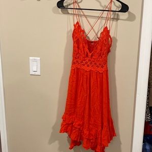 Free People Adella Lace Mini Dress